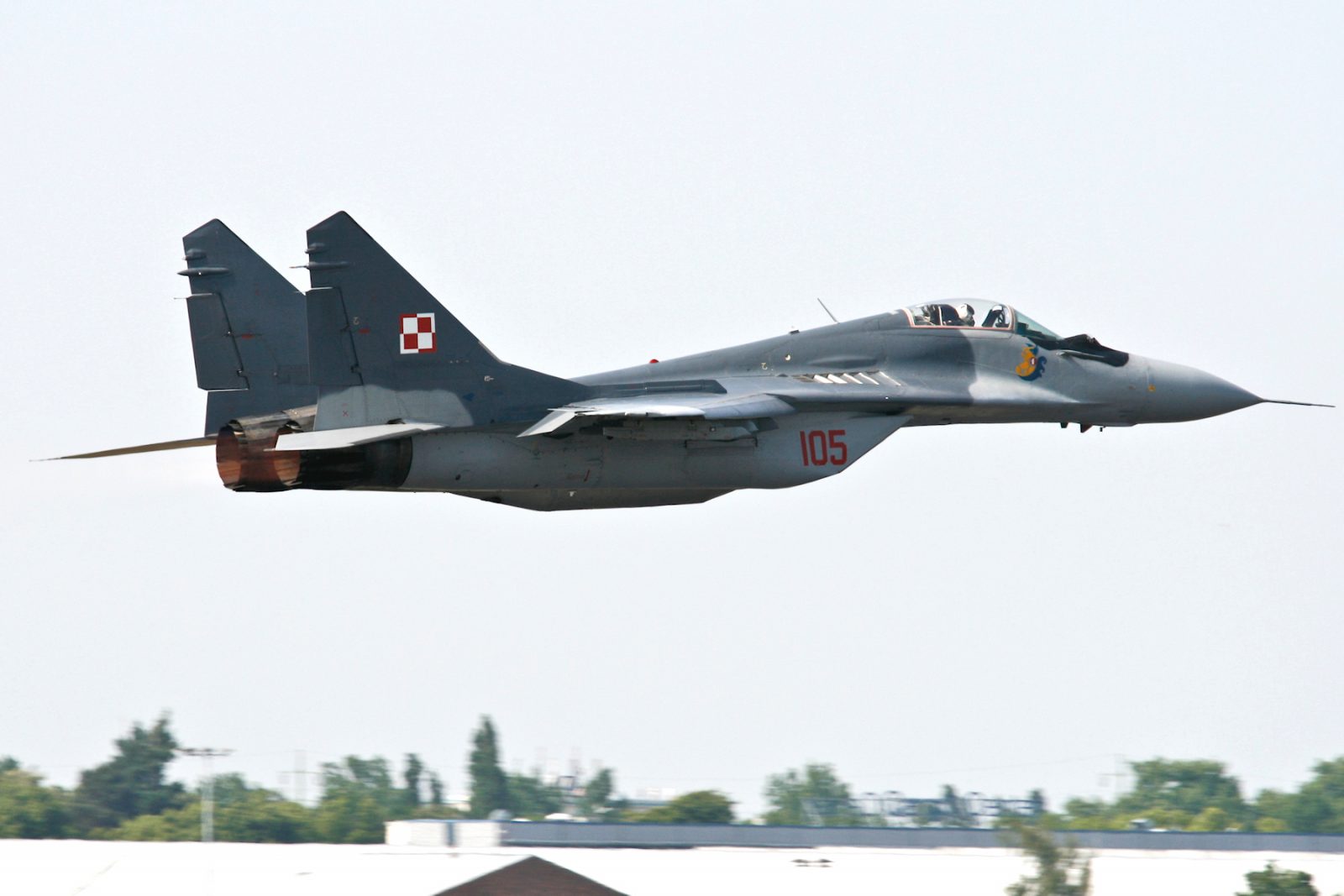 Polish Air Force Mikoyan-Gurevich MiG-29A Fulcrum at the 2008 ILA Airshow at Berlin-Schönefeld, Germany.