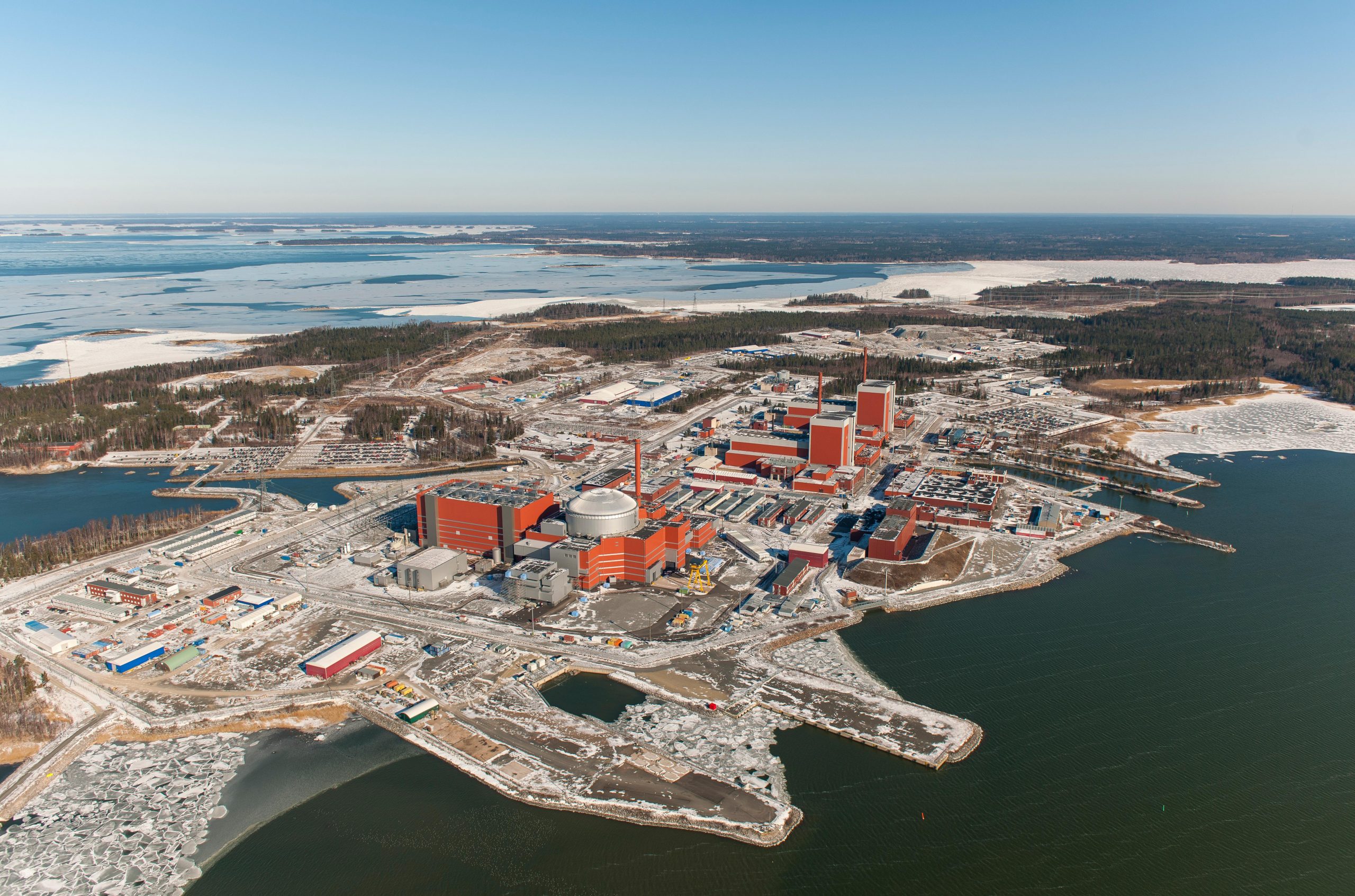 The Olkiluoto Power Plant in Finland, with its three reactors (Photo by TVO)