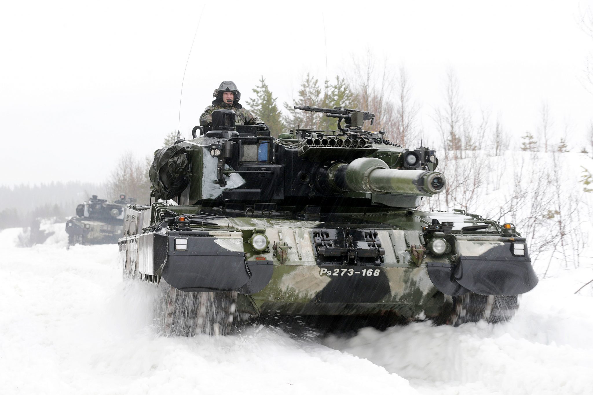 Finnish Leopard 2 battle tank during the recent NATO Exercise Cold Response 22 in Norway (Photo by Torbjørn Kjosvold/Forsvaret)