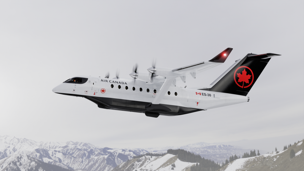 Air Canada will be a launch customer of the new Heart Aerospace ES-30 electrical plane (Computer rendering by Heart Aerospace)