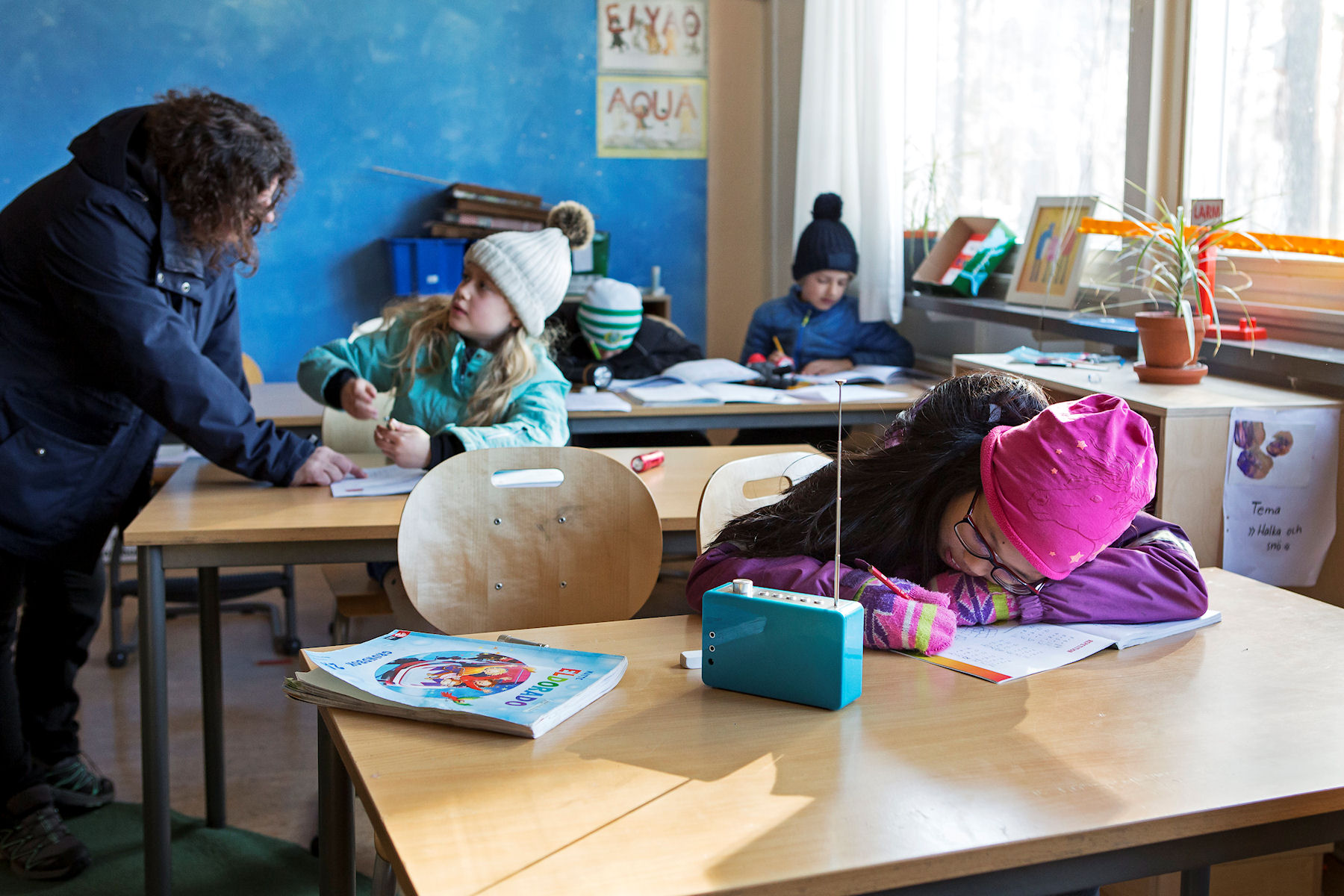 Schools in Sweden sometimes train on being ready for conflict. Teachers are expected to stay on the job if war comes (Press photo by Swedish Civil Contingencies Agency/MSB)
