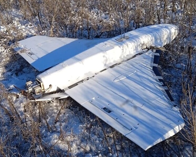 A Russian Gerbera drone down in Ukraine in January 2025 (Photo: Ukrainian government)